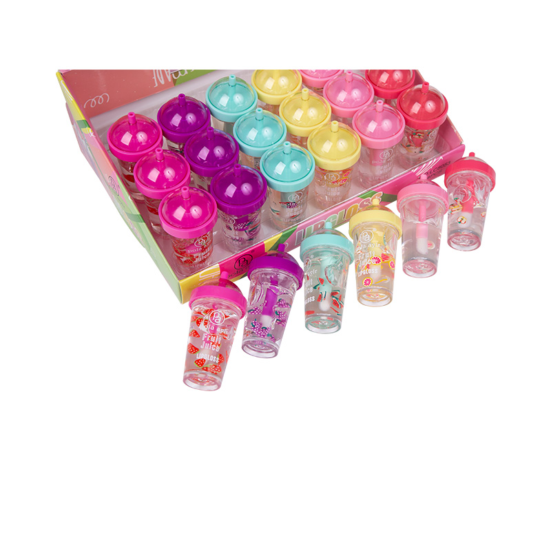 Children Makeup Set Fruit Lip Gloss Box Gift For Girls Waterproof Lip Gloss Private Label Kids Liquid Lipstick 