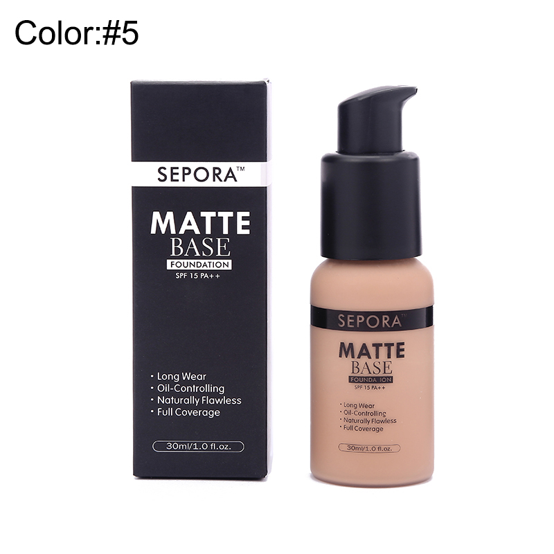 6 Color Foundation Face Concealer  Makeup Liquid Foundation Cosmetics Moisturizing Whitening Foundation Waterproof Face Makeup