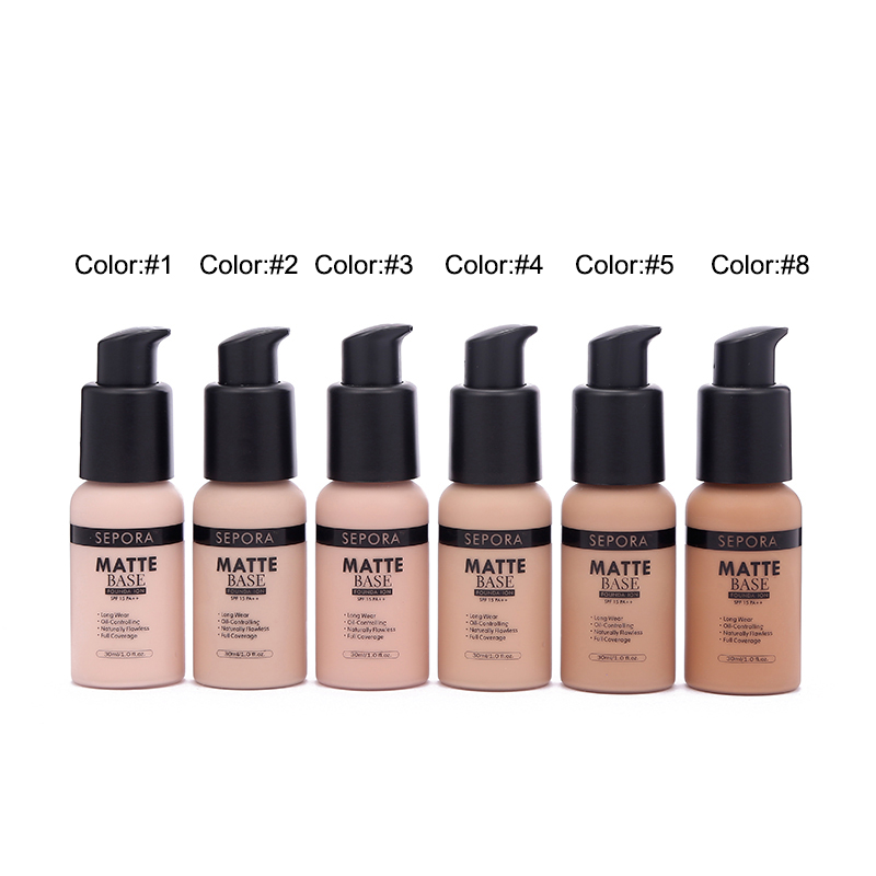 6 Color Foundation Face Concealer  Makeup Liquid Foundation Cosmetics Moisturizing Whitening Foundation Waterproof Face Makeup