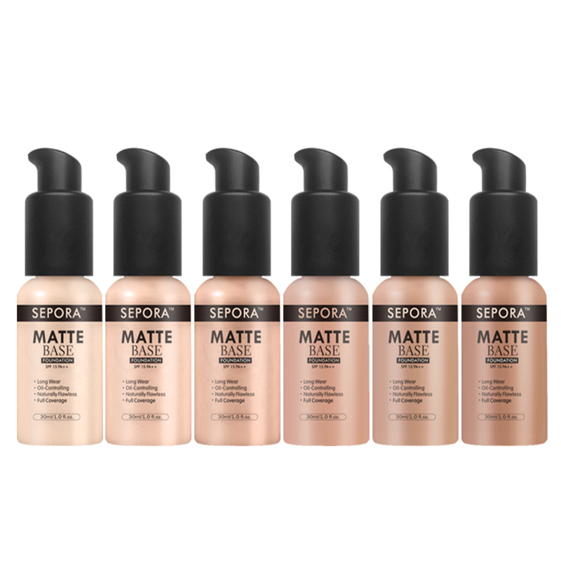 6 Color Foundation Face Concealer  Makeup Liquid Foundation Cosmetics Moisturizing Whitening Foundation Waterproof Face Makeup