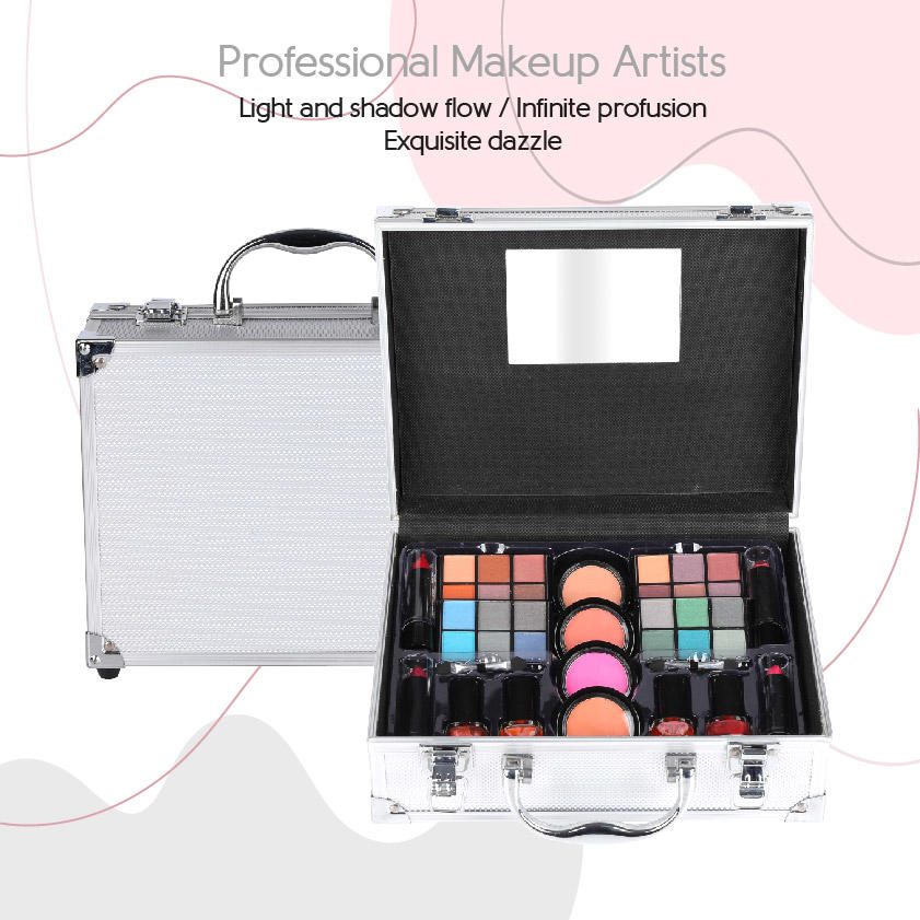Makeup Kit All-in-one Include, Eyeshadow Palette, Lip Gloss Set, Lipstick, Blush, Foundation, Concealer, Mascara, Eyebrow Pencil
