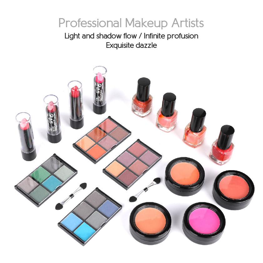 Makeup Kit All-in-one Include, Eyeshadow Palette, Lip Gloss Set, Lipstick, Blush, Foundation, Concealer, Mascara, Eyebrow Pencil